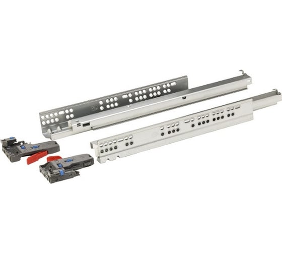 Изображение товара Шариковая направляющая полного выдвижения Mebax 450 мм, Clip-on скрытого типа, push to open, 3D 00-00002726