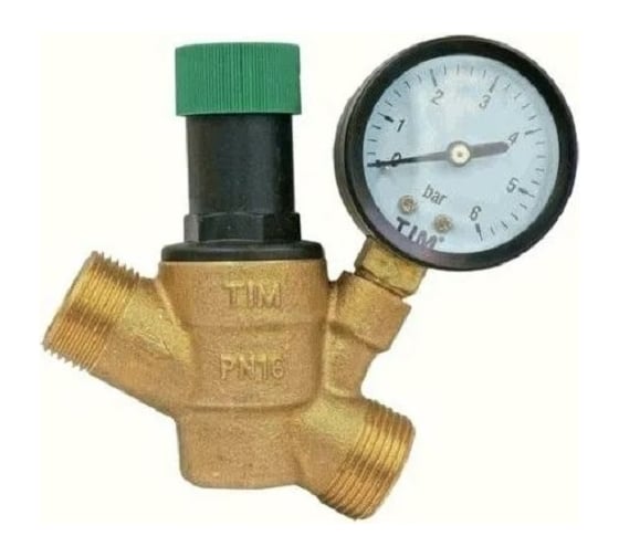 Изображение товара Редуктор снижения давления с манометром TIM 1/2 вн -1/2 вн - 3/4 нар 772666