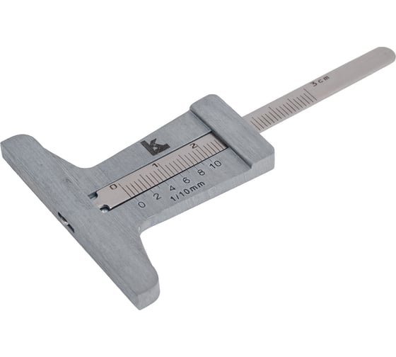 Изображение товара Штангенглубиномер КАЛИБРОН ШГ изм. глубины протектора шин 0-30 цинковое покрытие (ГРСИ 89204-23) 1090639