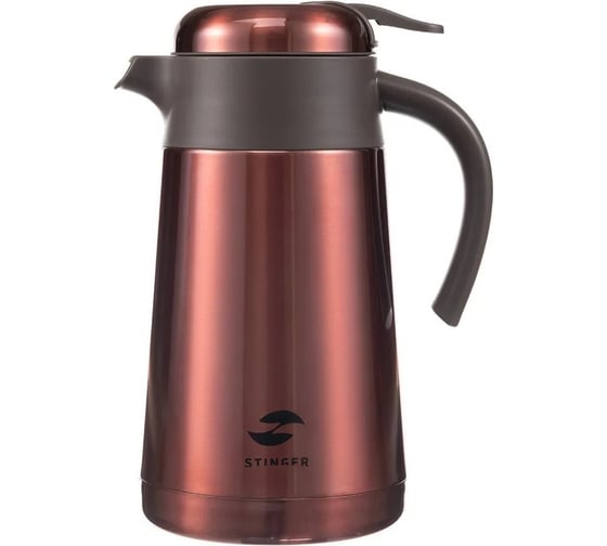 Изображение товара Термокофейник Stinger 1.6 л, нержавеющая сталь, красный, 18x13.6x25.9 см HK-1600-9RED