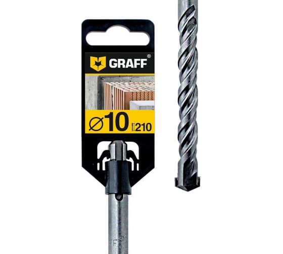 Изображение товара Бур по бетону (10х150х210 мм; SDS-plus) GRAFF GSPD10210