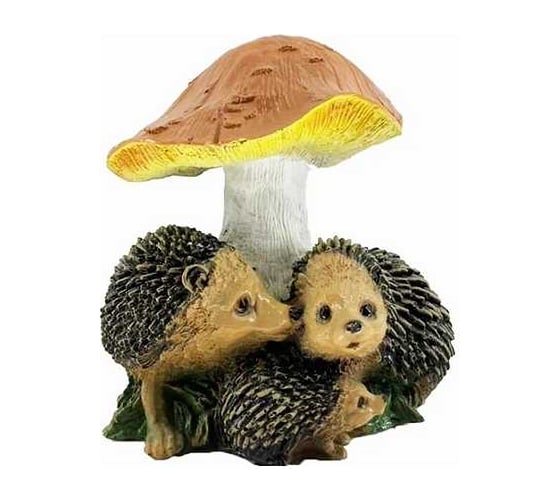 Изображение товара Садовая фигура ФлораПласт Гриб с тремя ежиками 26 см 028717