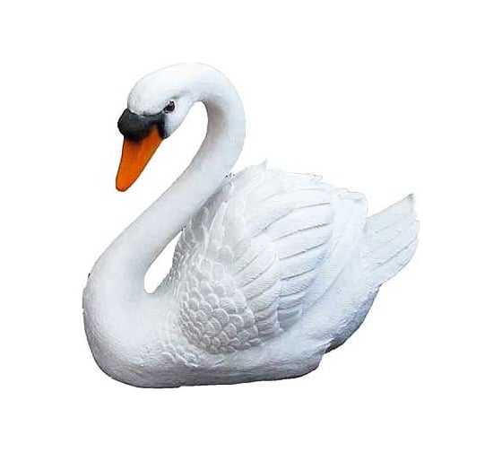 Изображение товара Садовая фигура ФлораПласт Лебедь новый белый 35 см 069018