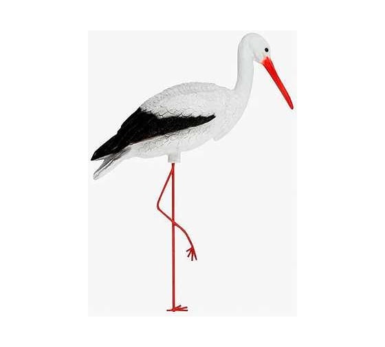 Изображение товара Садовая фигура ФлораПласт Аист большой новый Ноги малые 115 см 046113