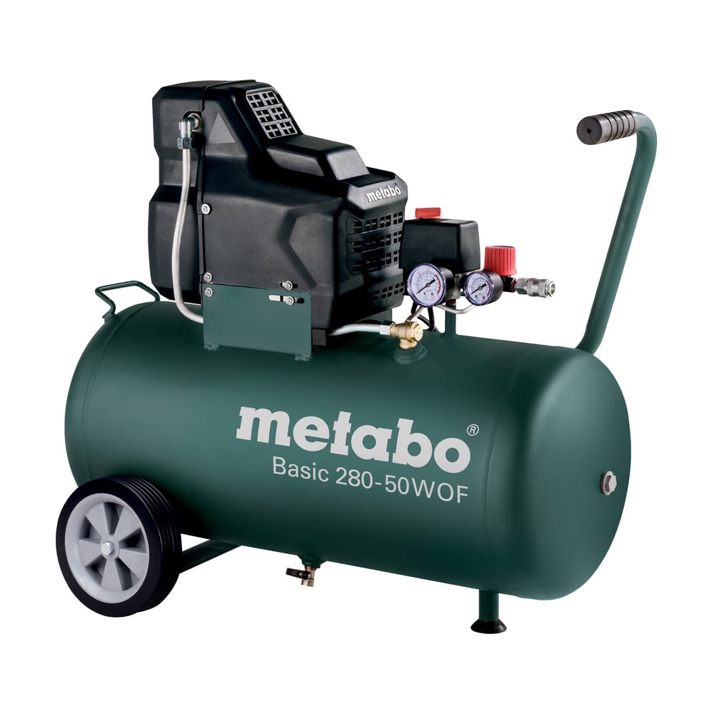 фото Безмасляный компрессор metabo basic 280-50 w of 1.7квт, 50л 601529000