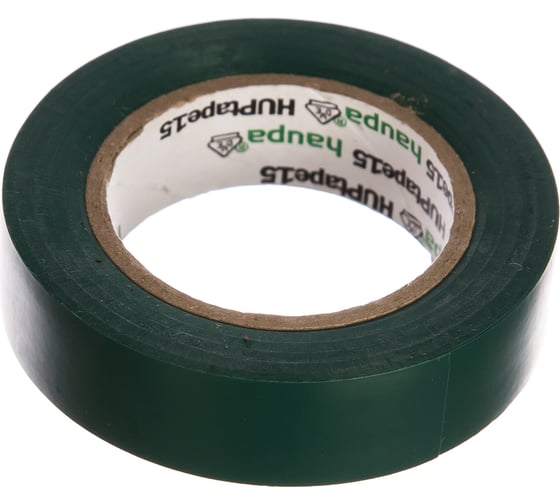 Изображение товара Изолента ПВХ HAUPA цвет зеленый, шир.15мм, длина 10 м, d 60 мм 263814