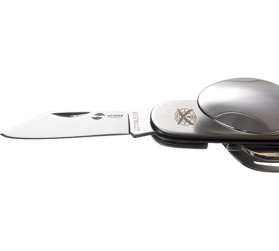 Изображение товара Перочинный нож Stinger 109 мм, 8 функций, материал рукояти: нержавеющая сталь, серебристый FK-A106GB-CB