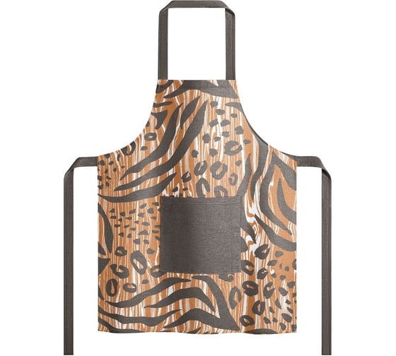 Изображение товара Женский фартук с карманом Guten Morgen Рогожка, Тигровый 60x80 см ФР-Тигр-60-80