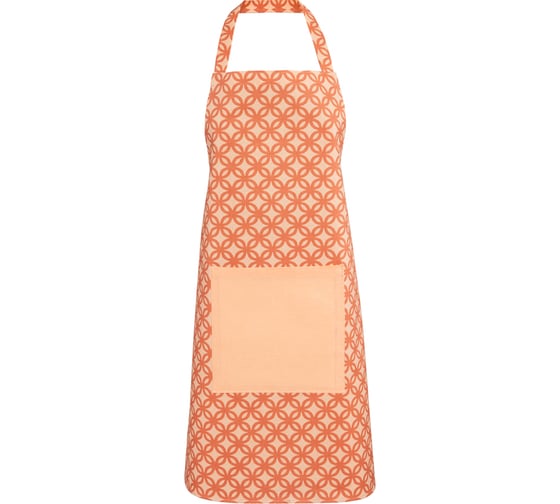 Изображение товара Женский фартук с карманом Guten Morgen Рогожка, Blossom персиковый 60x80 см ФРЖ-Bloss-60-80