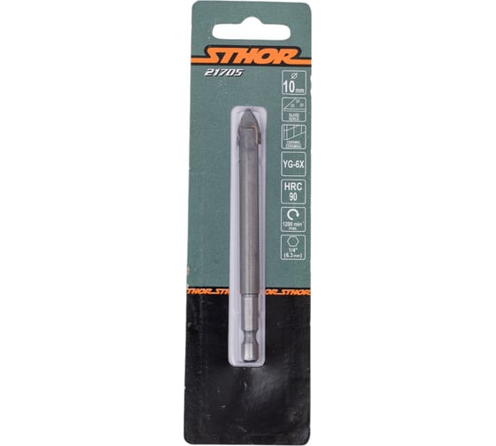 Изображение товара Сверло по стеклу и плитке, 10 мм, HEX STHOR 21705