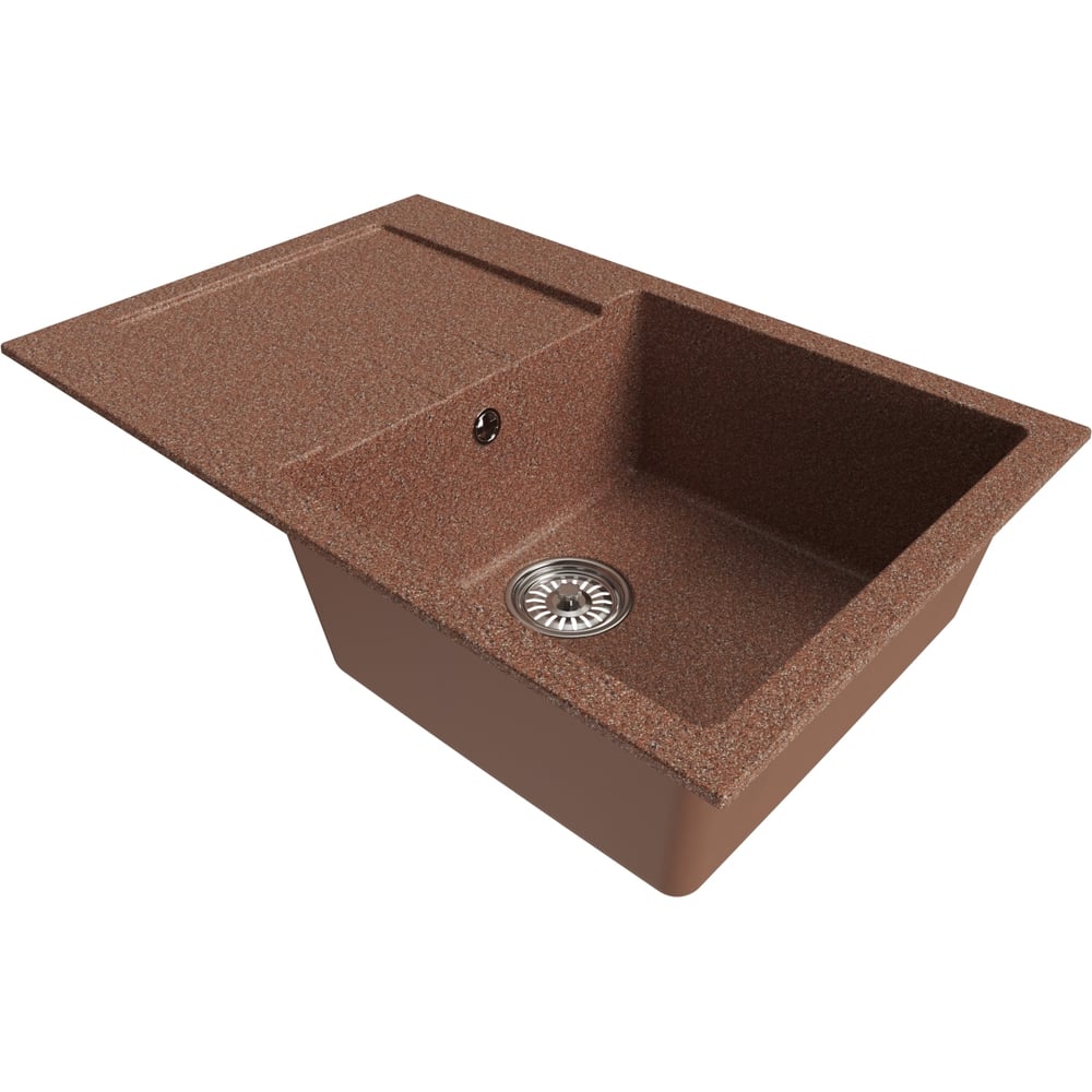 Изображение товара Мойка MIXLINE ml-gm31 с крылом терракотовая 770x500 мм для кухни