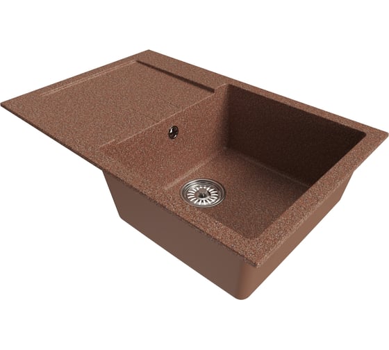 Изображение товара Мойка MIXLINE ml-gm31 с крылом, терракотовая (307), 770x500x190 мм new 552188