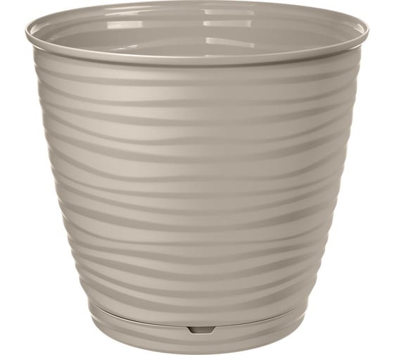 Изображение товара Горшок для цветов Idiland Saffron D 177 мм, 2.6 л, с поддоном, бежевый 221610227/01