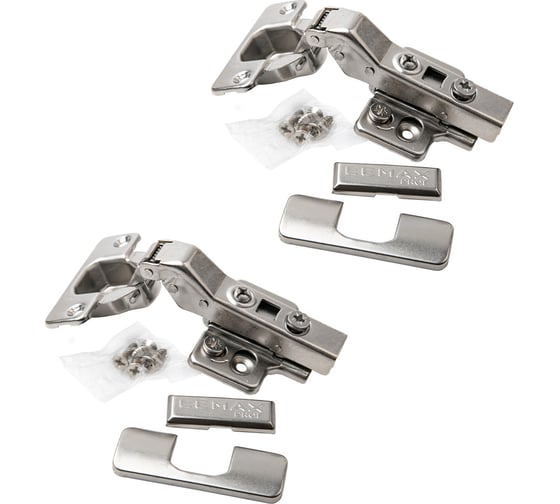 Изображение товара Мебельная петля Lemax PROF clip-on 3d с доводчиком 30 никель, 2 шт. 2pcs-M340-30