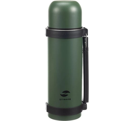 Изображение товара Термос Stnger 1.2 л, широкий с ручкой, нержавеющая сталь, зеленый, 12.4x10.2x31.8 см HY-1200-11GRN
