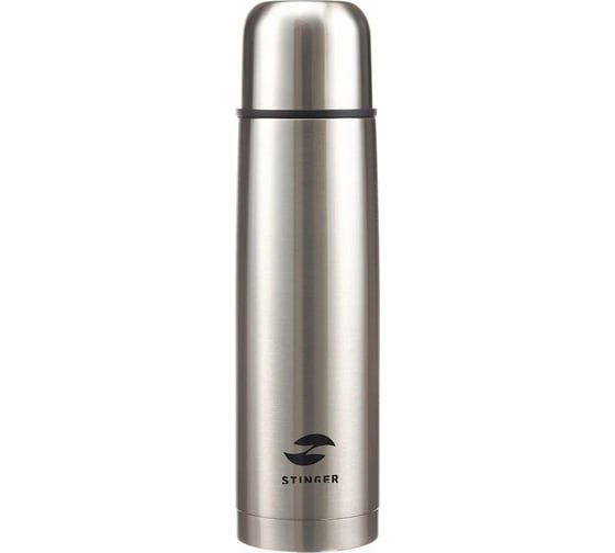 Изображение товара Термос с чехлом Stinger 0.8 л, узкий, нержавеющая сталь, серебристый, 8.1x8.1x29.1 см HB-800A