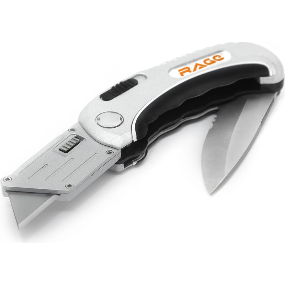 Универсальный складной нож RAGE нож armero a511 183 обрезиненная рукоять 18 мм лезвия 10 шт