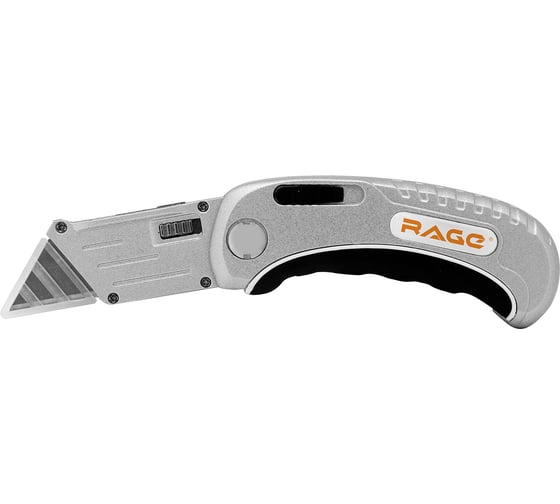 Изображение товара Строительно-ремонтный складной усиленный трапециевидный нож RAGE By VIRA 831111
