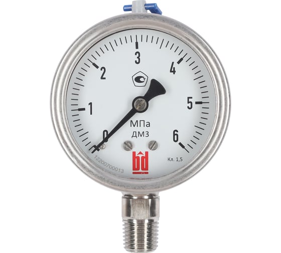 Изображение товара Манометр ДМ 3 063 Р (0-6) МПа, кл.1.5, 1/4NPT BD 1153100009