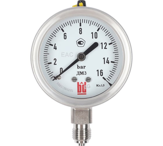 Изображение товара Манометр ДМ 3 063 Р (0-16) бар, кл.1.5, G1/4, DIN CASE BD 1153100005