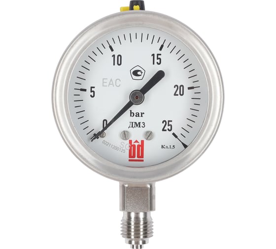 Изображение товара Манометр ДМ 3 063 Р (0-25) бар, кл.1.5, G1/4, DIN CASE BD 1153100006