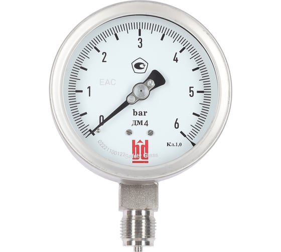 Изображение товара Манометр ДМ 4 100 Р (0-6) бар, кл.1.0, G1/2 BD 1154100006