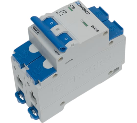 Изображение товара Автоматический выключатель Engard z406 2р c10 4,5ка Z406-2C-10