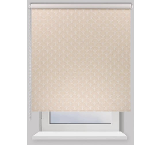 Изображение товара Рулонная штора PRAKTO BLACKOUT PRINT 60x160 см, Ракушки, бежевый 9403218250