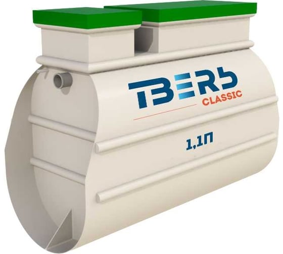Изображение товара Септик СЕПТИК ТВЕРЬ CLASSIC 1,1П (автономная канализация для дома и дачи), производительность: 1 м3/сут, глубина подводящего трубопровода:30 см, отвод: самотёчный 1850701