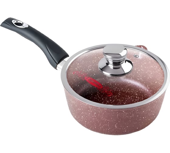 Изображение товара Ковш Горница 1.5 л, шоколад, пластиковая ручка, с крышкой, антипригарное покрытие ТП5122