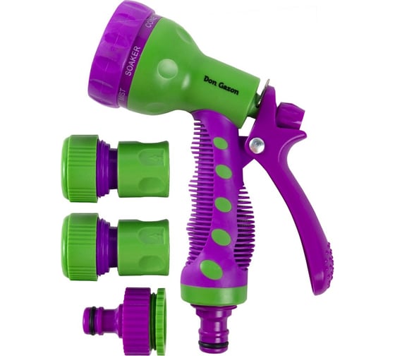 Изображение товара Набор для полива DON GAZON 3/4", пистолет 8 функций, 4 предмета 249966