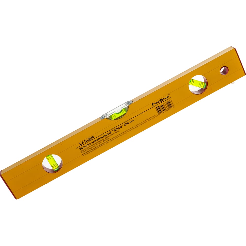 Изображение товара Уровень алюминиевый Remocolor Yellow 17-0-004 с 3 глазками