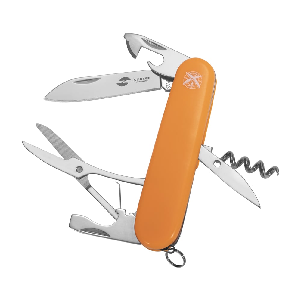 Изображение товара Перочинный нож STINGER 90 мм FK-K5017-6P с 11 функциями, абс рукоять оранжевая