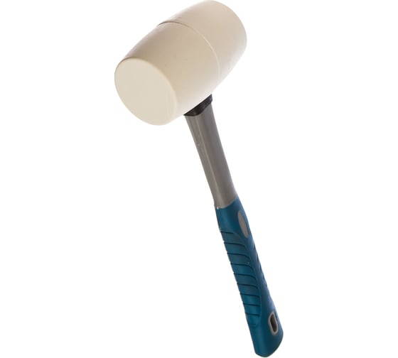 Изображение товара Киянка из белой резины, фибергласовая рукоятка, 450г РемоКолор 38-6-404