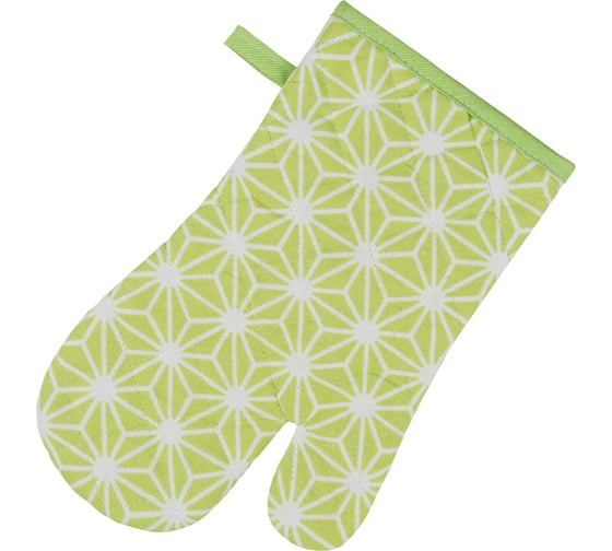 Изображение товара Варежка-прихватка Guten Morgen, Рогожка, Абстракция зеленая, 18x30 см ВР-абз-18-30