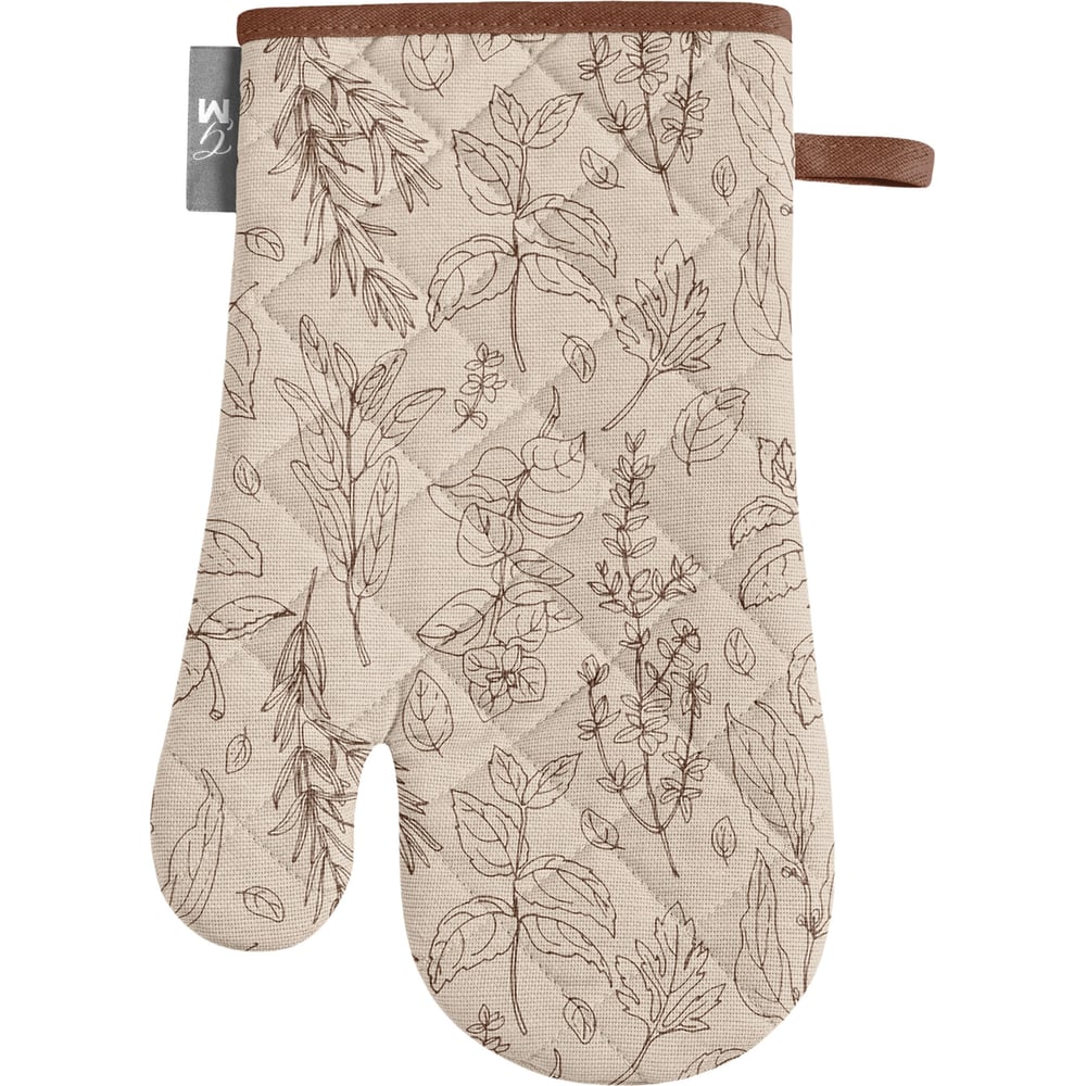 Изображение товара Варежка-прихватка Guten Morgen 18x30 см Розмарин бежевый хлопок