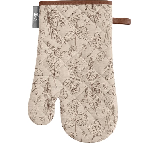 Изображение товара Варежка-прихватка Guten Morgen, Рогожка, Розмарин, 18x30 см Вр-Розм-18-30