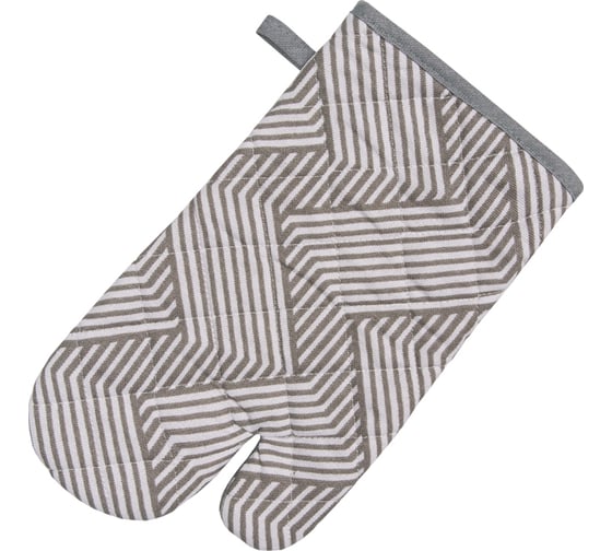 Изображение товара Варежка-прихватка Guten Morgen, Рогожка, Blossom бежевый, комби, 18x30 см ВР-Bloss-беж-18-30