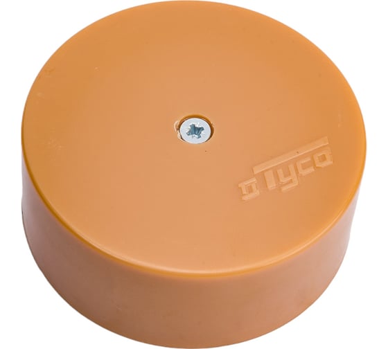 Изображение товара Распределительная коробка для открытой проводки Рувинил Тусо D 62 мм H24 мм 2 пары клеммников коричневая 65001К