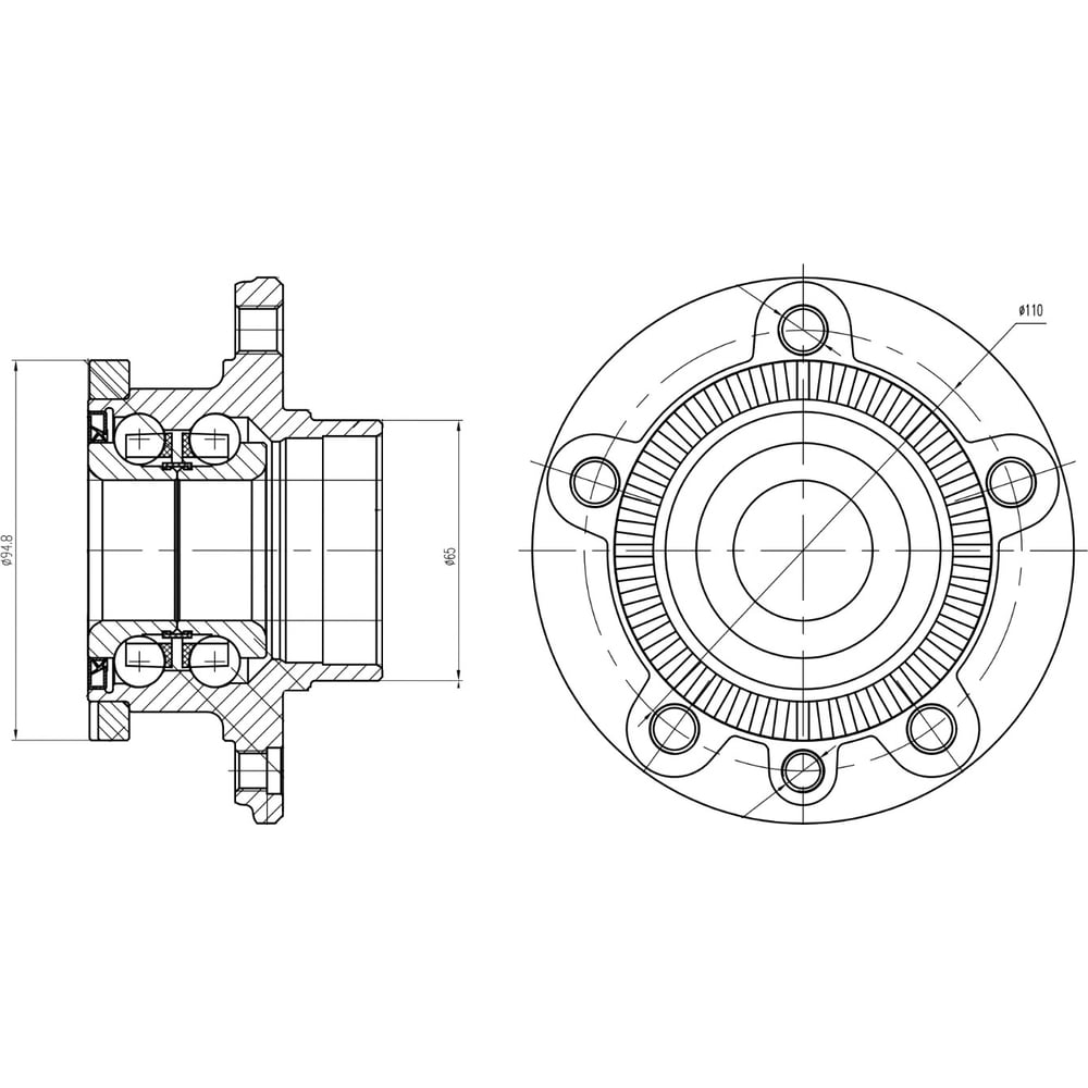 Передняя ступица для автомобиля opel omega a (86-)/omega b (94-) TRIALLI