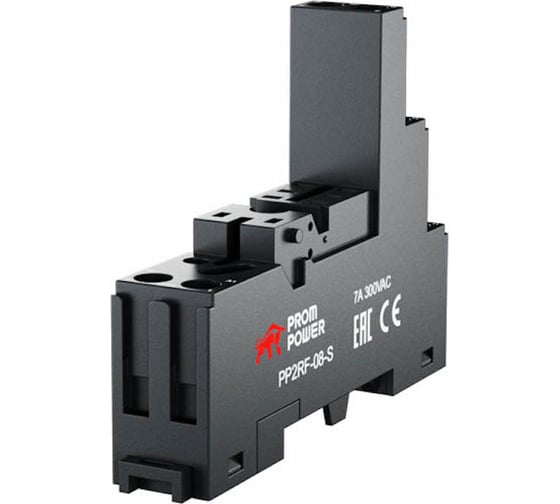 Изображение товара Колодка для реле Prompower pg2r2-s (двухполюсное), винтовые клеммы, pp2rf-08-s PP2RF08S
