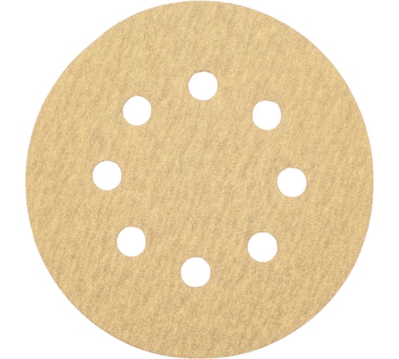 Изображение товара Круг абразивный GOLD LINE 125 мм, Р220, 8 отверстий, 100 шт HOLEX HAS-383083