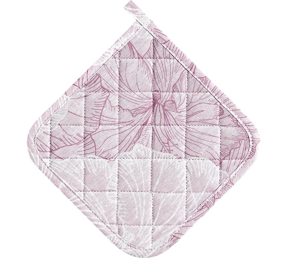 Изображение товара Прихватка Guten Morgen, Рогожка, Lovely flower розовый, 20x20 см П-лфр-20-20