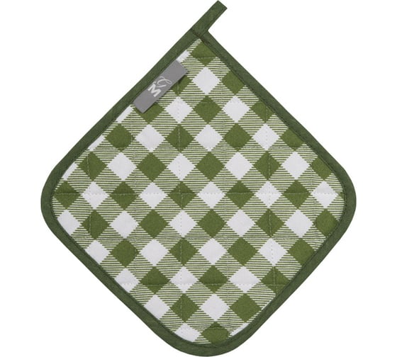 Изображение товара Прихватка Guten Morgen, Рогожка, Клетка зеленая, 20x20 см ПР-клзел-20-20