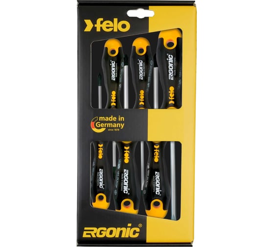 Изображение товара Набор отверток 6 шт в упаковке Felo Ergonic 40096118
