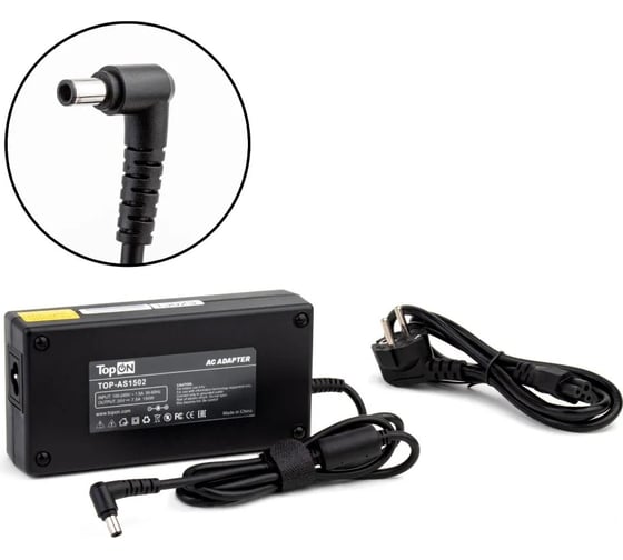 Изображение товара Блок питания TopON для Asus 20V 7.5A (6.0x3.7mm) 150W ADP-150CH B TOP-AS1502