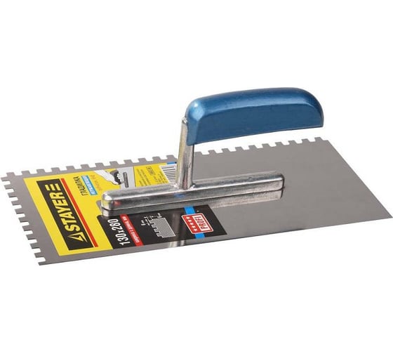 Изображение товара Нержавеющая зубчатая гладилка STAYER ПРОФИ 0802-06