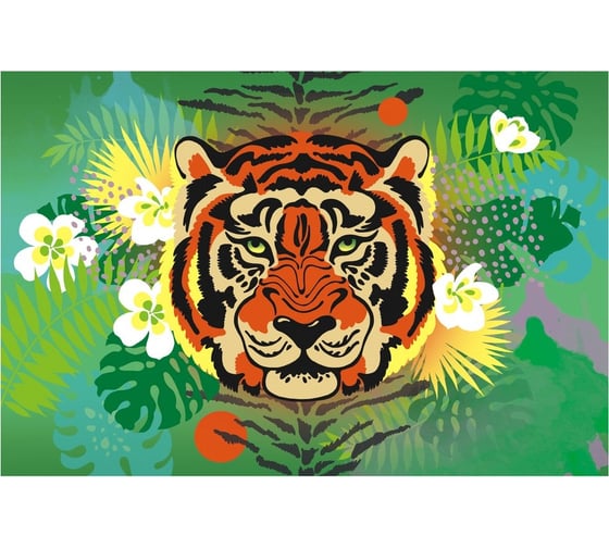 Изображение товара Разделочная доска/подставка под горячее МУЛЬТИДОМ Ауф Тигр 18x28 см, 4 дизайна VL88-400