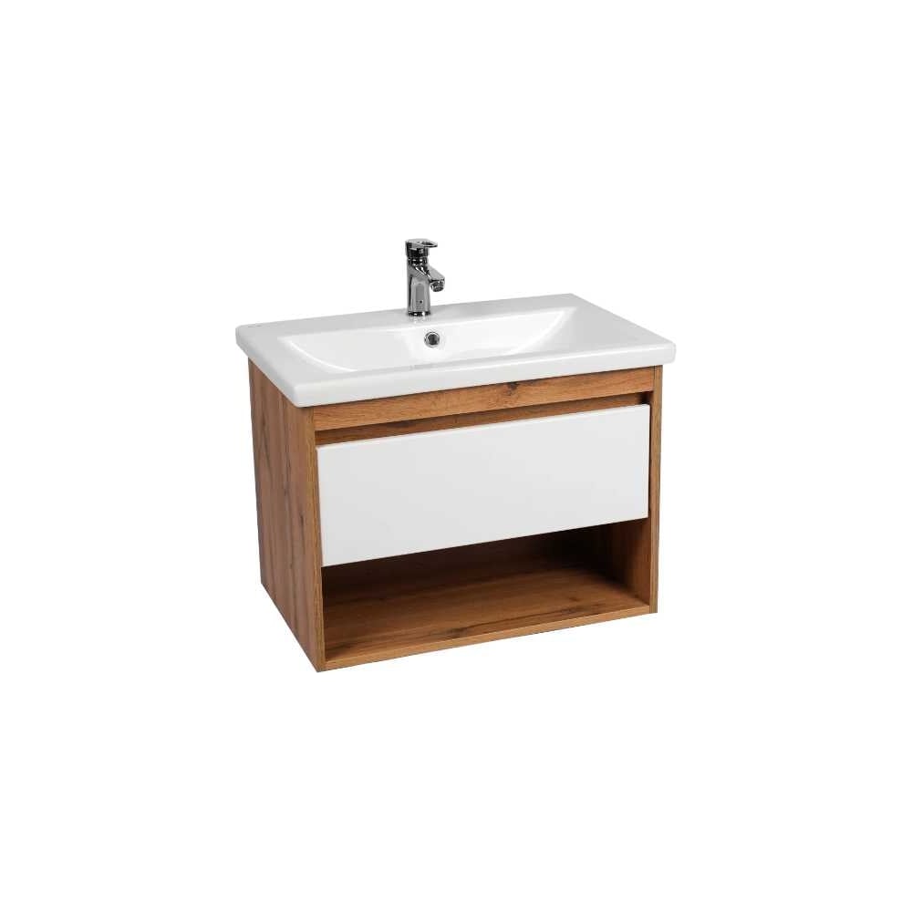 Изображение товара Подвесная тумба Viant Бостон como 50 с ящиком белая для ванной