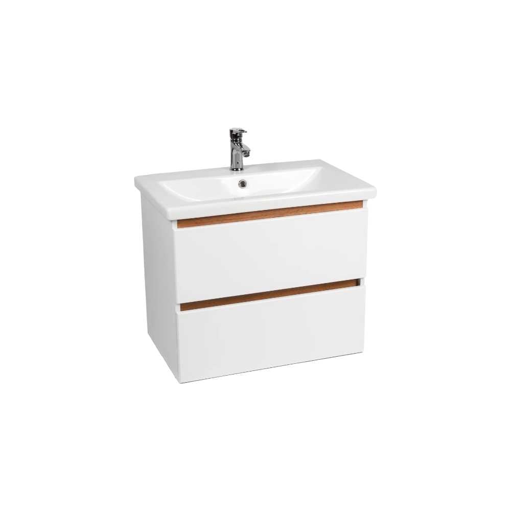 Изображение товара Тумба Viant Мальта como 60 с 2 ящиками современная подвесная белая